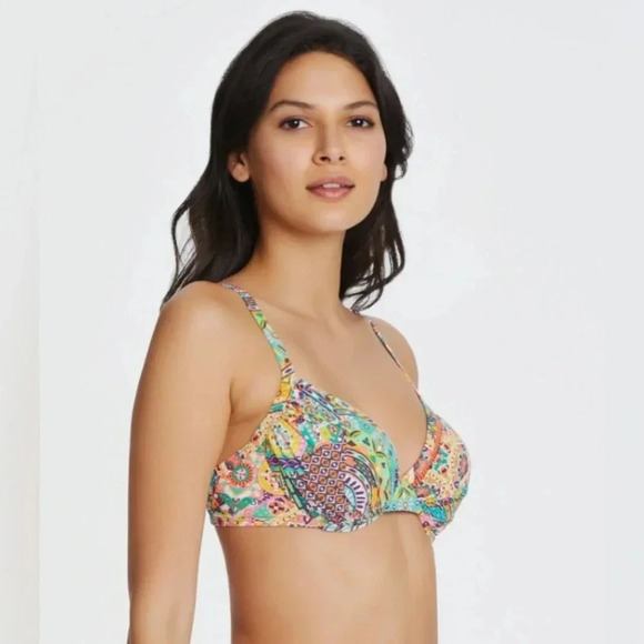 Bleu Rod Beattie Seriously Sunny Tie Side Bikini Top Size 34D and Bottom Size 10 - Picture 3 of 11